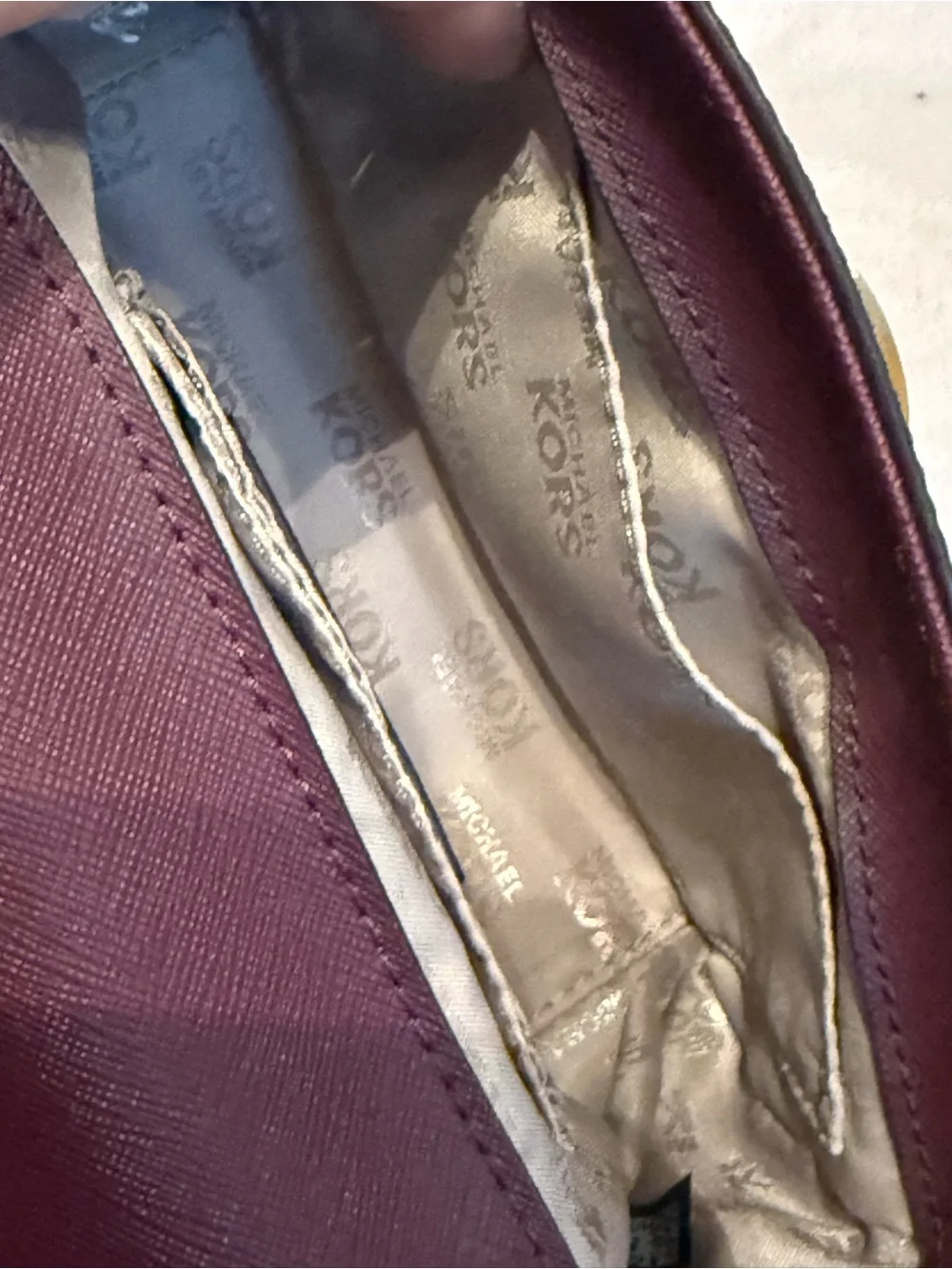 Michael Kors Purple Paisley Crossbody with Gold Hardware